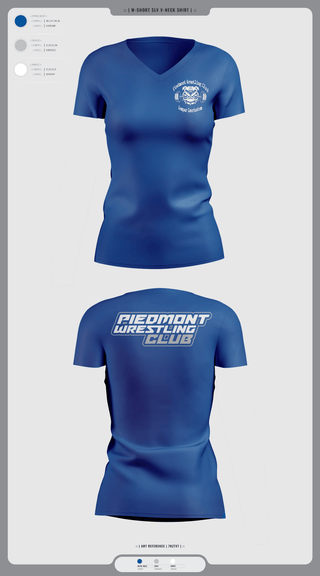 Womens Short Sleeve Vneck Shirt, Piedmont Youth Wrestling, Wrestling, Teamtime, Team time, sublimation, custom sports apparel, team uniforms, spirit wear, spiritwear, sports uniforms, custom shirts, team store, custom team store, fundraiser sports, apparel fundraiser