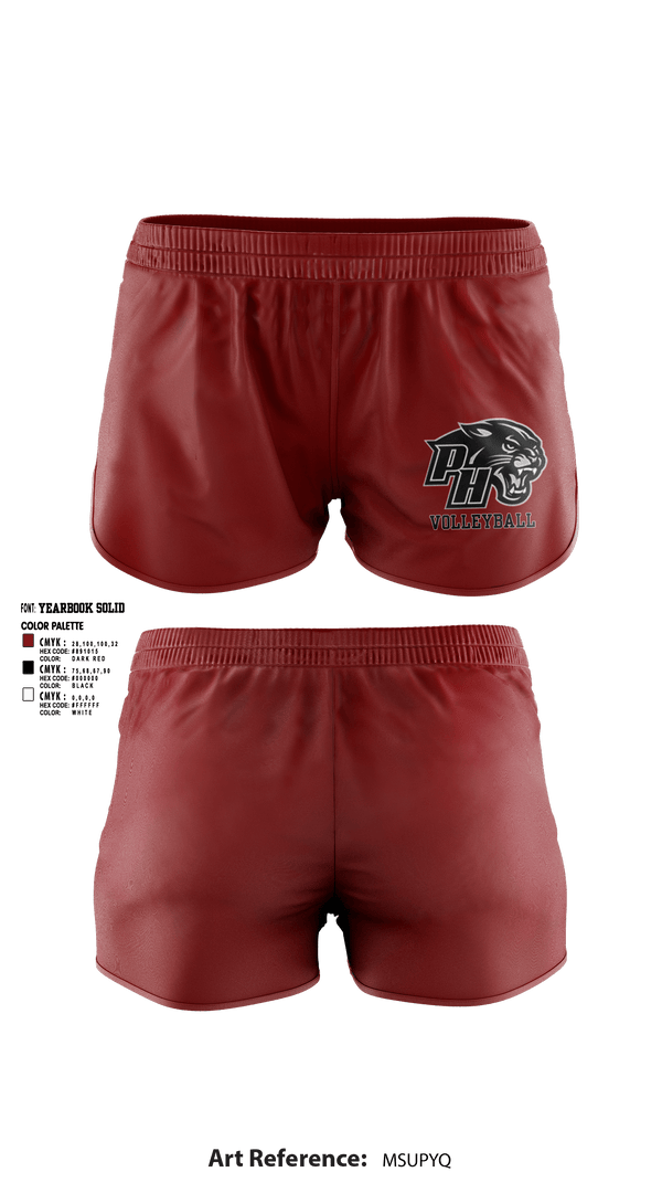 Womens Shorts, Panthers Volleyball, Women's Volleyball, Teamtime, Team time, sublimation, custom sports apparel, team uniforms, spirit wear, spiritwear, sports uniforms, custom shirts, team store, custom team store, fundraiser sports, apparel fundraiser