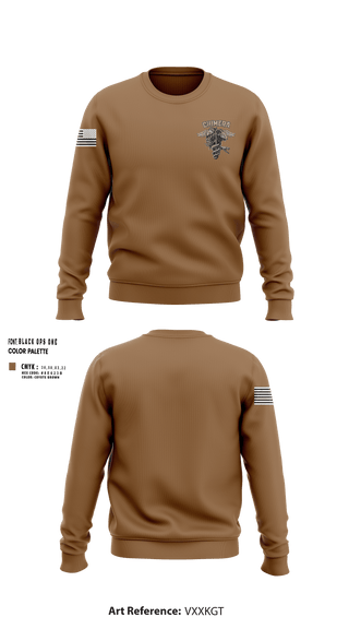 Crew Neck Sweatshirt, Chimera Company, Army, Teamtime, Team time, sublimation, custom sports apparel, team uniforms, spirit wear, spiritwear, sports uniforms, custom shirts, team store, custom team store, fundraiser sports, apparel fundraiser
