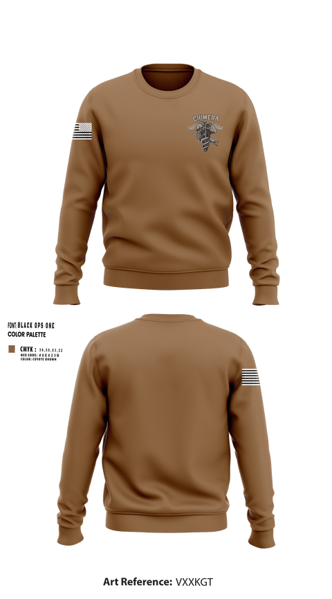 Crew Neck Sweatshirt, Chimera Company, Army, Teamtime, Team time, sublimation, custom sports apparel, team uniforms, spirit wear, spiritwear, sports uniforms, custom shirts, team store, custom team store, fundraiser sports, apparel fundraiser