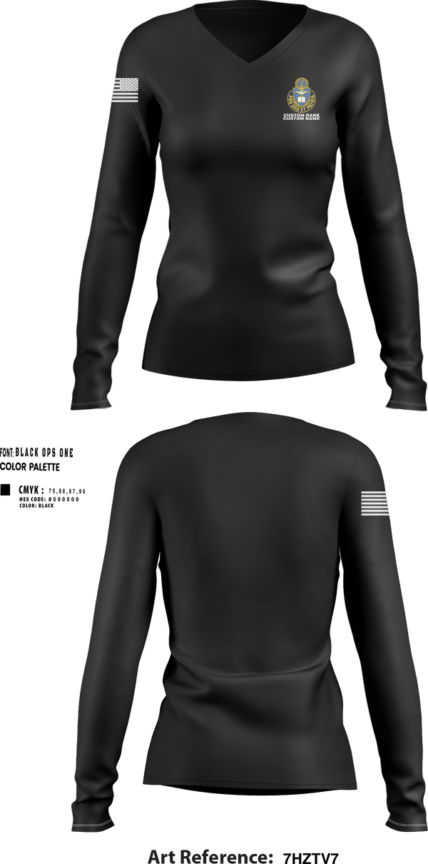 Womens Long Sleeve Vneck Shirt, CHAPLAINS OFFICE, , Teamtime, Team time, sublimation, custom sports apparel, team uniforms, spirit wear, spiritwear, sports uniforms, custom shirts, team store, custom team store, fundraiser sports, apparel fundraiser