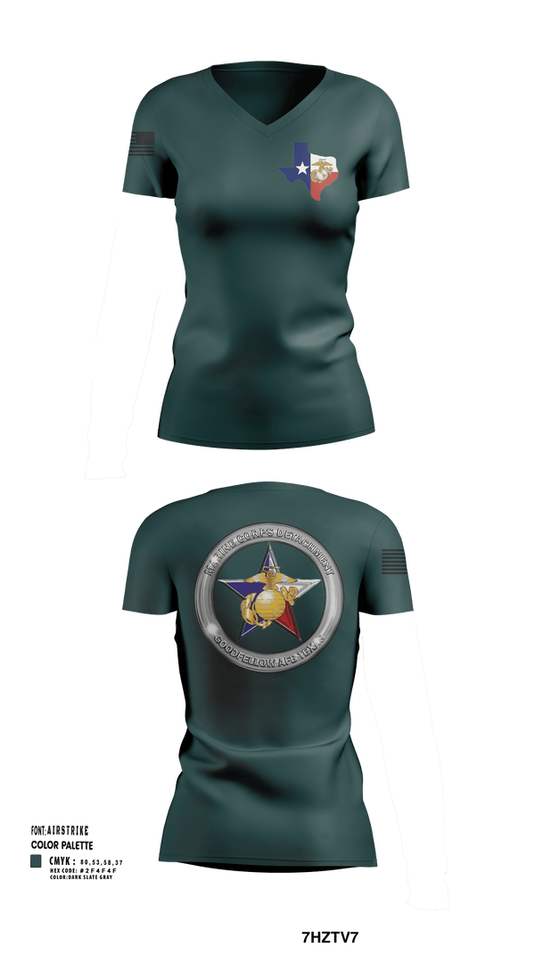 Womens Short Sleeve Vneck Shirt, Goodfellow AFB MCD, Marines, Teamtime, Team time, sublimation, custom sports apparel, team uniforms, spirit wear, spiritwear, sports uniforms, custom shirts, team store, custom team store, fundraiser sports, apparel fundraiser