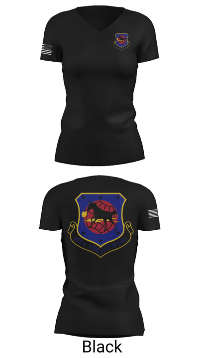 167th air wing 60974833 Women's Short Sleeve V-neck Shirt - 28