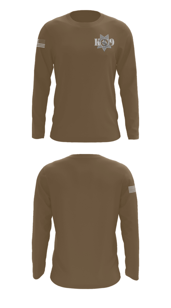 Long Sleeve Performance Shirt, Fresno Police Department K9 Unit, Police, Teamtime, Team time, sublimation, custom sports apparel, team uniforms, spirit wear, spiritwear, sports uniforms, custom shirts, team store, custom team store, fundraiser sports, apparel fundraiser