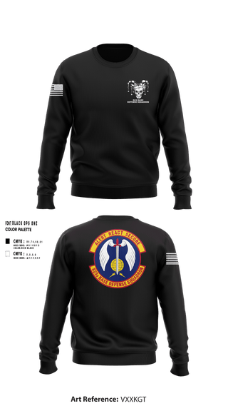 Crew Neck Sweatshirt, 23 FSS823 Base Defense SquadronTask Force Joker, Air Force, Teamtime, Team time, sublimation, custom sports apparel, team uniforms, spirit wear, spiritwear, sports uniforms, custom shirts, team store, custom team store, fundraiser sports, apparel fundraiser