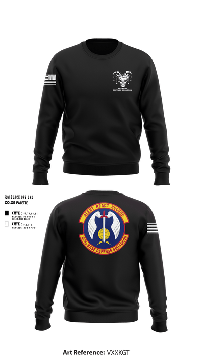 23 FSS823 Base Defense SquadronTask Force Joker 68161366 Crew Neck Sweatshirt - 201
