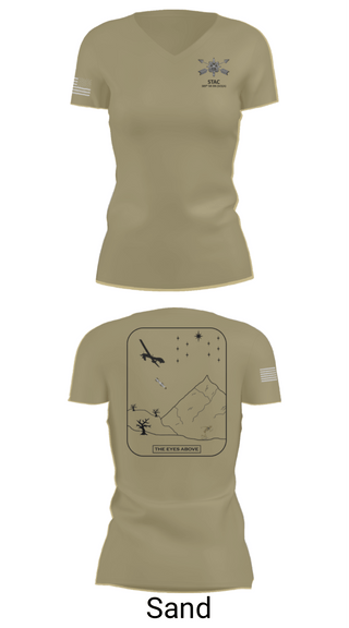 Womens Short Sleeve Vneck Shirt, STAC, 389th MI BN (SO)(A), Army, Teamtime, Team time, sublimation, custom sports apparel, team uniforms, spirit wear, spiritwear, sports uniforms, custom shirts, team store, custom team store, fundraiser sports, apparel fundraiser