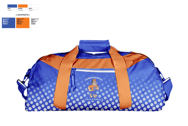 Duffle Bag, Edwardsburg Middle School Volleyball, Men's Volleyball, Teamtime, Team time, sublimation, custom sports apparel, team uniforms, spirit wear, spiritwear, sports uniforms, custom shirts, team store, custom team store, fundraiser sports, apparel fundraiser