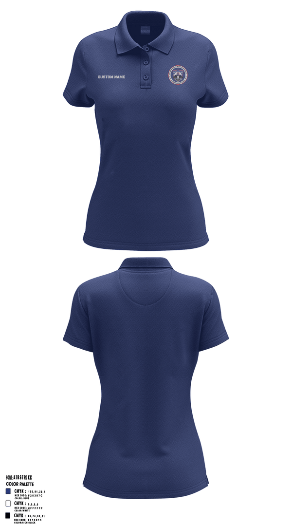 Womens Short Sleeve Performance Polo, 2BCT H2F, Army, Teamtime, Team time, sublimation, custom sports apparel, team uniforms, spirit wear, spiritwear, sports uniforms, custom shirts, team store, custom team store, fundraiser sports, apparel fundraiser