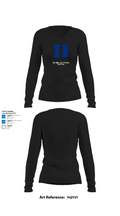 De Ridder High School Softball 28991154 Women's Long Sleeve V-neck Shirt - 34
