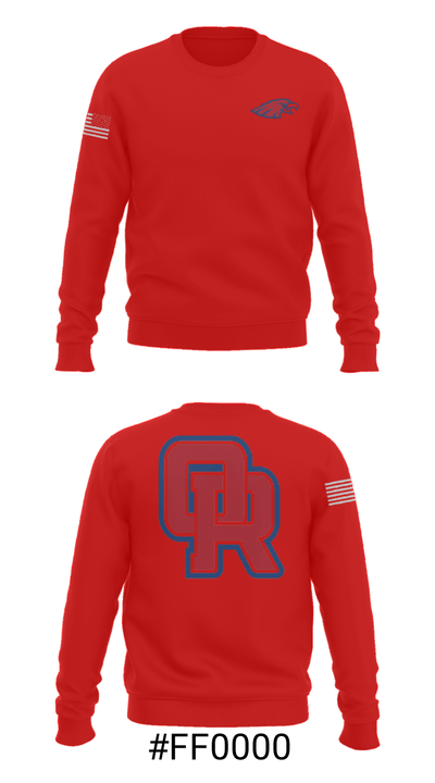 Oak Ridge High School Tennis 19732453 Crew Neck Sweatshirt - 16