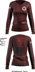 Charlie Company Cobras 69081058 Women's Long Sleeve V-neck Shirt - 1