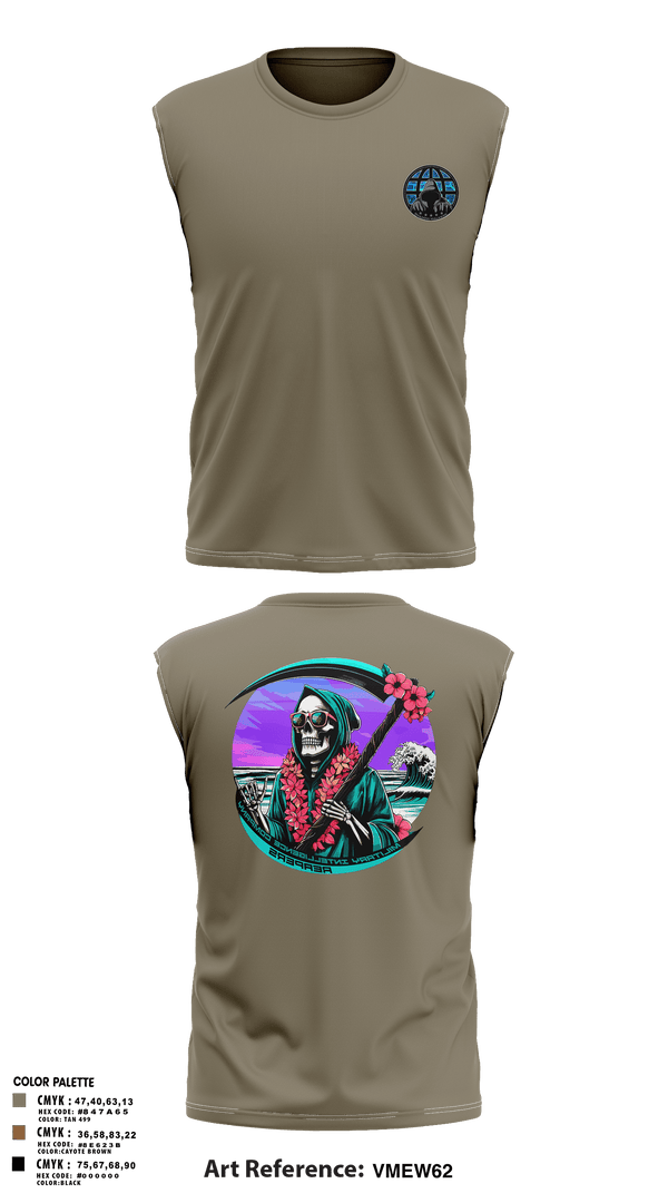 Sleeveless Performance Shirt, REAPERS, FT SHAFTER, , Teamtime, Team time, sublimation, custom sports apparel, team uniforms, spirit wear, spiritwear, sports uniforms, custom shirts, team store, custom team store, fundraiser sports, apparel fundraiser