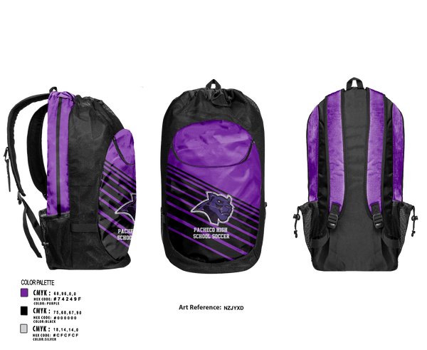 Gear Bag, Pacheco High School Soccer, Men's Soccer, Teamtime, Team time, sublimation, custom sports apparel, team uniforms, spirit wear, spiritwear, sports uniforms, custom shirts, team store, custom team store, fundraiser sports, apparel fundraiser