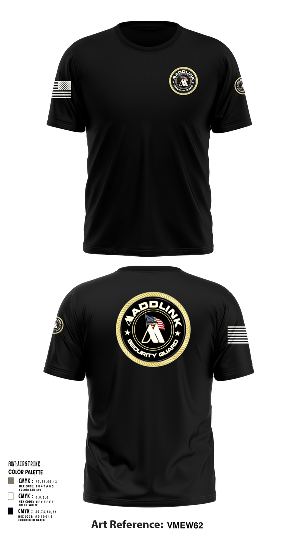 Short Sleeve Performance Shirt, Maddlink Security Guard, , Teamtime, Team time, sublimation, custom sports apparel, team uniforms, spirit wear, spiritwear, sports uniforms, custom shirts, team store, custom team store, fundraiser sports, apparel fundraiser