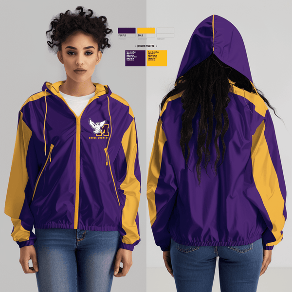 Windbreaker, Monticello High School Cross Country, Cross Country, Teamtime, Team time, sublimation, custom sports apparel, team uniforms, spirit wear, spiritwear, sports uniforms, custom shirts, team store, custom team store, fundraiser sports, apparel fundraiser