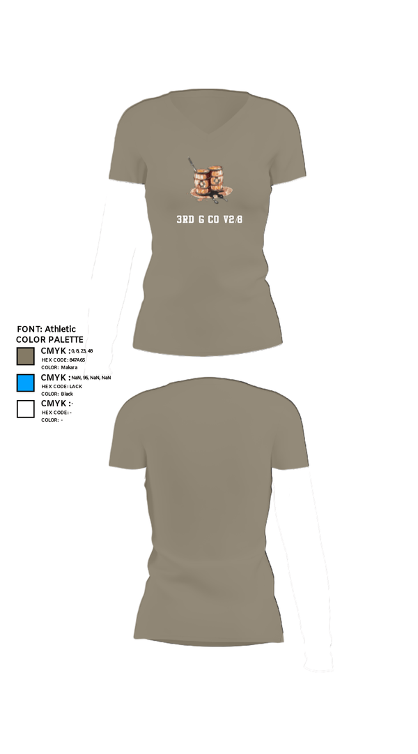 Womens Short Sleeve Vneck Shirt, 3rd G Co v2/8, Marines, Teamtime, Team time, sublimation, custom sports apparel, team uniforms, spirit wear, spiritwear, sports uniforms, custom shirts, team store, custom team store, fundraiser sports, apparel fundraiser