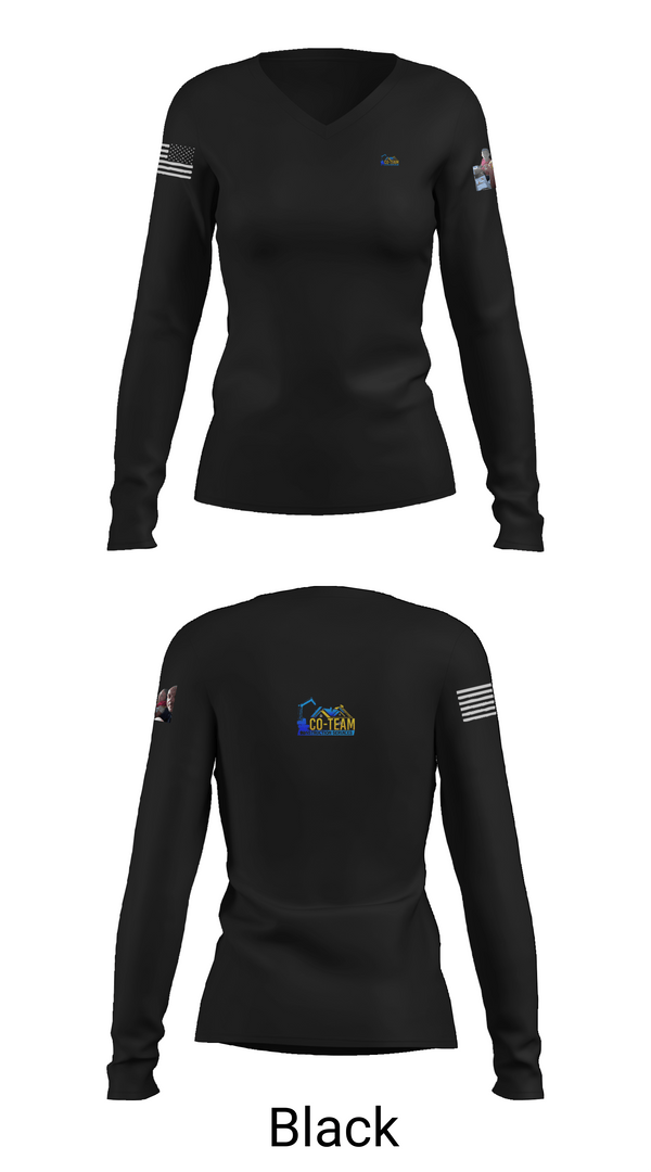 Womens Long Sleeve Vneck Shirt 1, Co-TEAM LLC, , Teamtime, Team time, sublimation, custom sports apparel, team uniforms, spirit wear, spiritwear, sports uniforms, custom shirts, team store, custom team store, fundraiser sports, apparel fundraiser