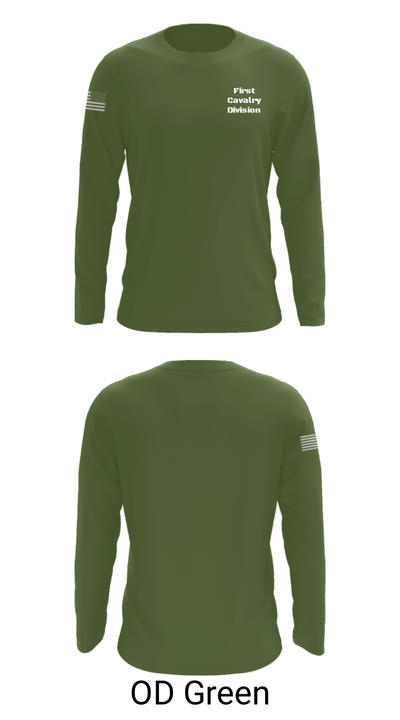 First Cavalry Division 93039987 Long Sleeve Performance Shirt - 46