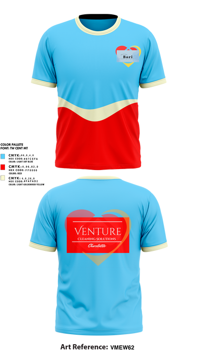 Venture cleaning solutions 84416959 Short Sleeve Performance Shirt - 1