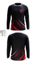 Dinwiddie High School Wrestling 47927131 Long Sleeve Rash Guard Shirt - 1