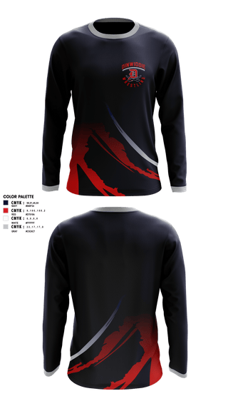 Long Sleeve Rash Guard Shirt, Dinwiddie High School Wrestling, Wrestling, Teamtime, Team time, sublimation, custom sports apparel, team uniforms, spirit wear, spiritwear, sports uniforms, custom shirts, team store, custom team store, fundraiser sports, apparel fundraiser
