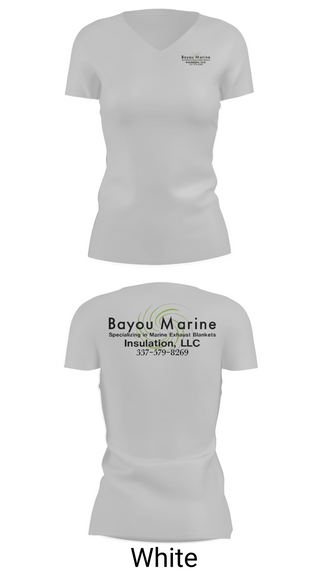 Womens Short Sleeve Vneck Shirt, Bayou Marine Insulation, LLC, , Teamtime, Team time, sublimation, custom sports apparel, team uniforms, spirit wear, spiritwear, sports uniforms, custom shirts, team store, custom team store, fundraiser sports, apparel fundraiser