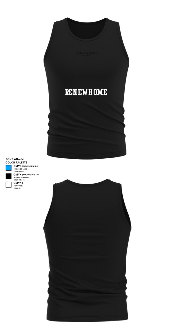 Tank Top, RenewHome, , Teamtime, Team time, sublimation, custom sports apparel, team uniforms, spirit wear, spiritwear, sports uniforms, custom shirts, team store, custom team store, fundraiser sports, apparel fundraiser