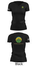 M&M Santos Outdoor Services 89521687 Women's Short Sleeve V-neck Shirt - 38