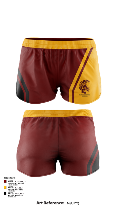 Stanton County Junior High School 11038942 Women's Shorts - 124