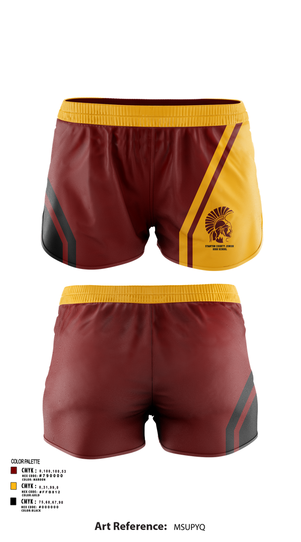 Womens Shorts, Stanton County Junior High School, Spirit Store, Teamtime, Team time, sublimation, custom sports apparel, team uniforms, spirit wear, spiritwear, sports uniforms, custom shirts, team store, custom team store, fundraiser sports, apparel fundraiser