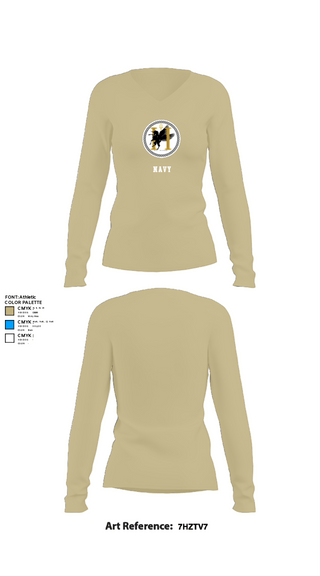 Women's Long Sleeve Vneck Shirt, TCC2, Navy, Teamtime, Team time, sublimation, custom sports apparel, team uniforms, spirit wear, spiritwear, sports uniforms, custom shirts, team store, custom team store, fundraiser sports, apparel fundraiser