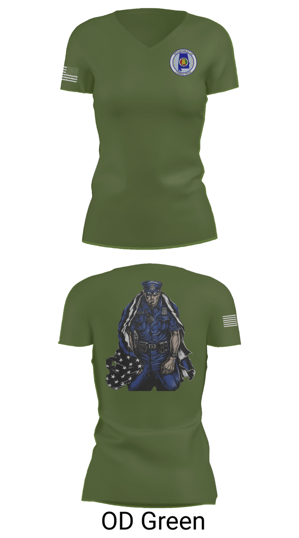 Womens Short Sleeve Vneck Shirt, Alabama Department of Corrections, Police, Teamtime, Team time, sublimation, custom sports apparel, team uniforms, spirit wear, spiritwear, sports uniforms, custom shirts, team store, custom team store, fundraiser sports, apparel fundraiser