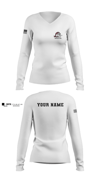 Womens Long Sleeve Vneck Shirt 1, Braden River High School Wrestling, Wrestling, Teamtime, Team time, sublimation, custom sports apparel, team uniforms, spirit wear, spiritwear, sports uniforms, custom shirts, team store, custom team store, fundraiser sports, apparel fundraiser