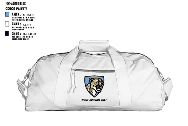 Duffle Bag, West Jordan High School Golf, Golf, Teamtime, Team time, sublimation, custom sports apparel, team uniforms, spirit wear, spiritwear, sports uniforms, custom shirts, team store, custom team store, fundraiser sports, apparel fundraiser