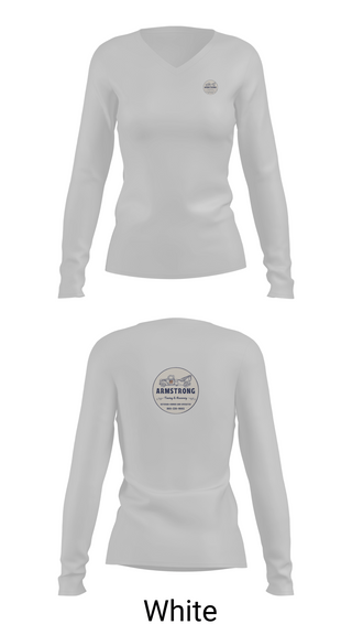 Womens Long Sleeve Vneck Shirt, Armstrong Towing & Recovery LLC, , Teamtime, Team time, sublimation, custom sports apparel, team uniforms, spirit wear, spiritwear, sports uniforms, custom shirts, team store, custom team store, fundraiser sports, apparel fundraiser