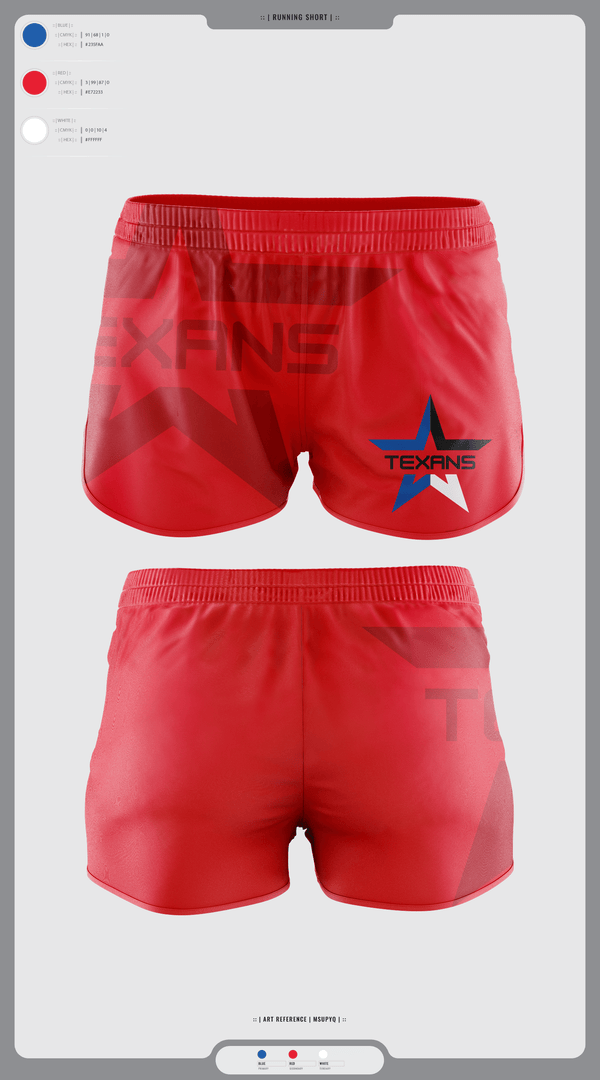 Womens Shorts, Georgetown Texans, , Teamtime, Team time, sublimation, custom sports apparel, team uniforms, spirit wear, spiritwear, sports uniforms, custom shirts, team store, custom team store, fundraiser sports, apparel fundraiser