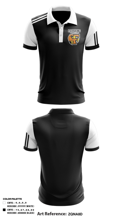 Flushing High School Wrestling 10163211 Short Sleeve Performance Polo - 2