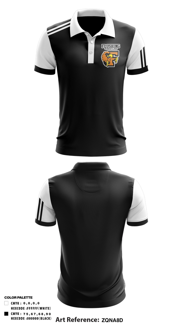 Short Sleeve Performance Polo, Flushing High School Wrestling, Wrestling, Teamtime, Team time, sublimation, custom sports apparel, team uniforms, spirit wear, spiritwear, sports uniforms, custom shirts, team store, custom team store, fundraiser sports, apparel fundraiser