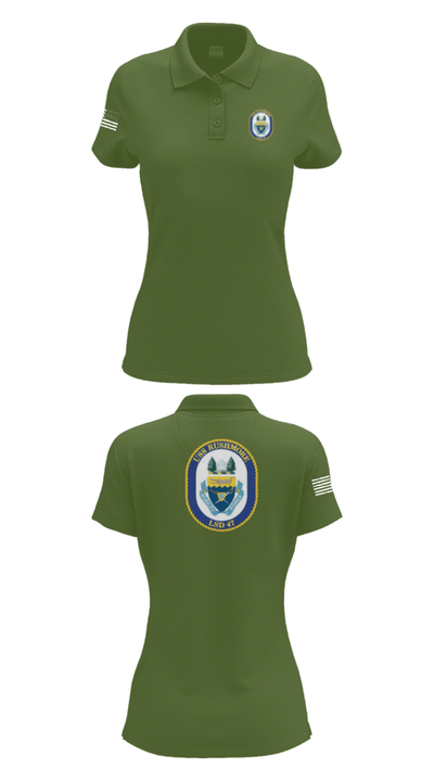 USS RUSHMORE 78932182 Women's Short Sleeve Performance Polo  - 52