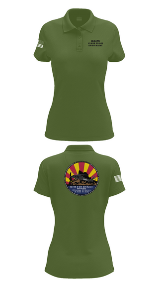 Womens Short Sleeve Performance Polo, WAATS 15T10 CLASS 25-001, , Teamtime, Team time, sublimation, custom sports apparel, team uniforms, spirit wear, spiritwear, sports uniforms, custom shirts, team store, custom team store, fundraiser sports, apparel fundraiser