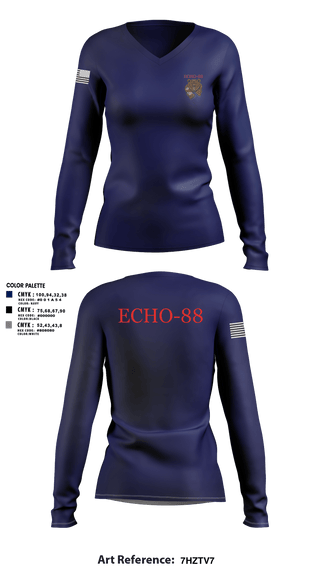 Womens Long Sleeve Vneck Shirt, ECHO-88ECHO-88ECHO-88, , Teamtime, Team time, sublimation, custom sports apparel, team uniforms, spirit wear, spiritwear, sports uniforms, custom shirts, team store, custom team store, fundraiser sports, apparel fundraiser