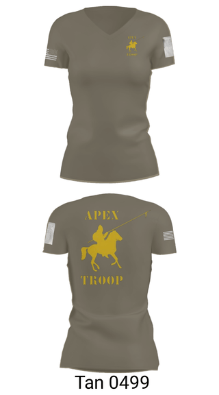 Women's Short Sleeve Vneck Shirt, Alpha Troop, 1-221 CAV, National Guard, Teamtime, Team time, sublimation, custom sports apparel, team uniforms, spirit wear, spiritwear, sports uniforms, custom shirts, team store, custom team store, fundraiser sports, apparel fundraiser