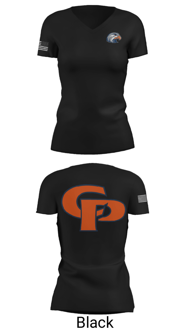 Women's Short Sleeve Vneck Shirt, College Place High School Cross Country, Cross Country, Teamtime, Team time, sublimation, custom sports apparel, team uniforms, spirit wear, spiritwear, sports uniforms, custom shirts, team store, custom team store, fundraiser sports, apparel fundraiser