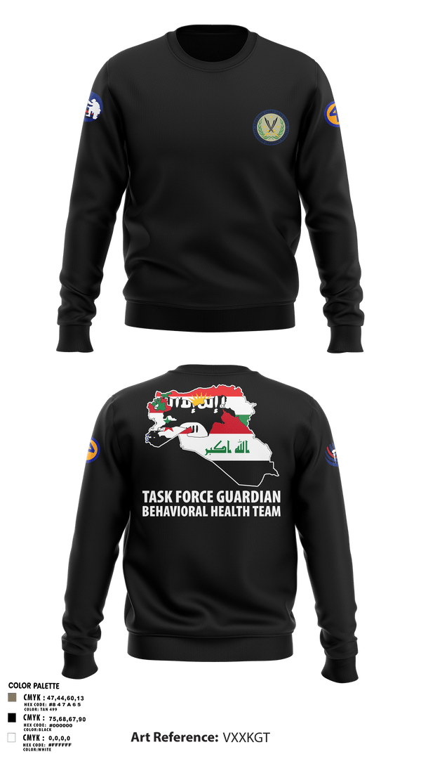 Crew Neck Sweatshirt, 44th ICBT, National Guard, Teamtime, Team time, sublimation, custom sports apparel, team uniforms, spirit wear, spiritwear, sports uniforms, custom shirts, team store, custom team store, fundraiser sports, apparel fundraiser