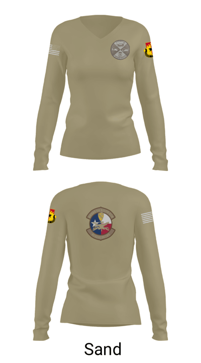 B Co 615th ASB - Tangos 38236769 Women's Long Sleeve V-neck Shirt - 97