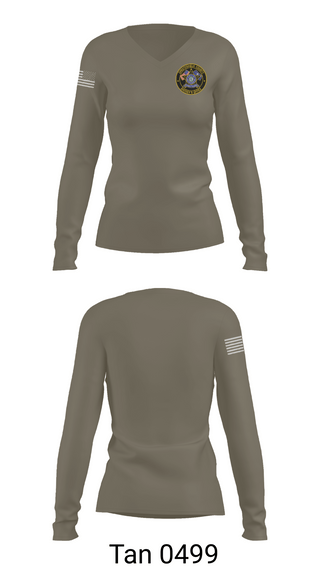 Womens Long Sleeve Vneck Shirt 1, Chesterfield County Sheriff Office, Police, Teamtime, Team time, sublimation, custom sports apparel, team uniforms, spirit wear, spiritwear, sports uniforms, custom shirts, team store, custom team store, fundraiser sports, apparel fundraiser