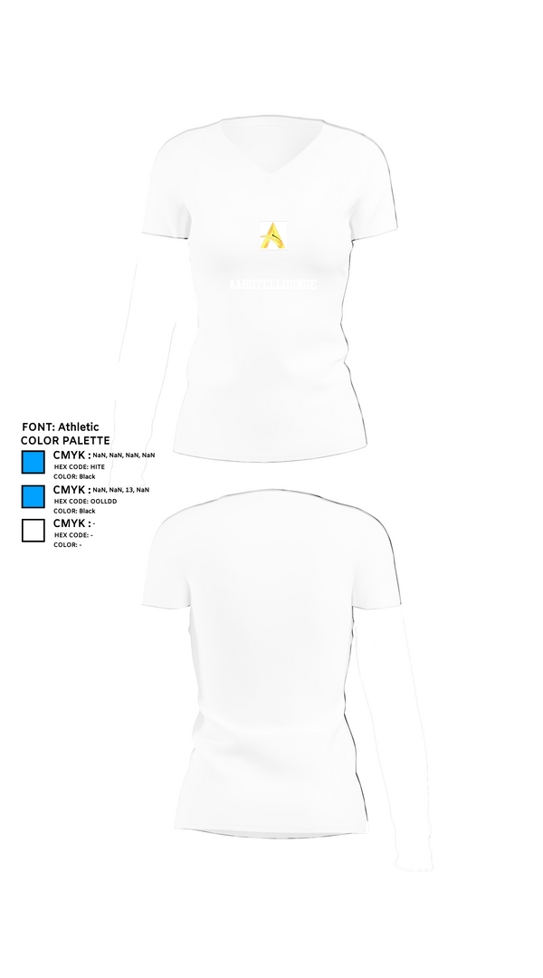 Womens Short Sleeve Vneck Shirt, aahotellounge, , Teamtime, Team time, sublimation, custom sports apparel, team uniforms, spirit wear, spiritwear, sports uniforms, custom shirts, team store, custom team store, fundraiser sports, apparel fundraiser