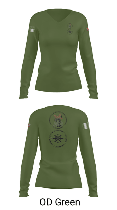 205th HHC 61096734 Women's Long Sleeve V-neck Shirt - 54
