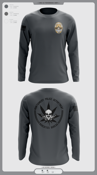 Long Sleeve Performance Shirt, NARCOTICS BUREAU, Police, Teamtime, Team time, sublimation, custom sports apparel, team uniforms, spirit wear, spiritwear, sports uniforms, custom shirts, team store, custom team store, fundraiser sports, apparel fundraiser